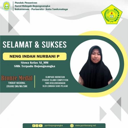 Siswi SMK Terpadu Bojongnangka Menorehkan Prestasi Medali Perunggu pada Olimpiade Indonesian Student Islamic Competition